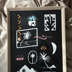 Limited Edition P&Co screen print Framed Black and White Graphic Art